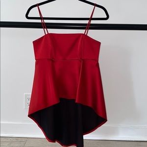 Satin Red Top